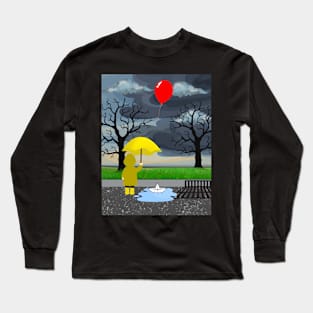 Red balloon blowing Long Sleeve T-Shirt